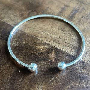 Shiny Silver Ball Metal Cuff Bracelet | Brand New